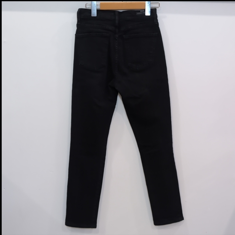 CITIZENS OF HUMANITY | Women's Black Olivia High-Rise Slim Ankle Jeans - Picture 8 of 10